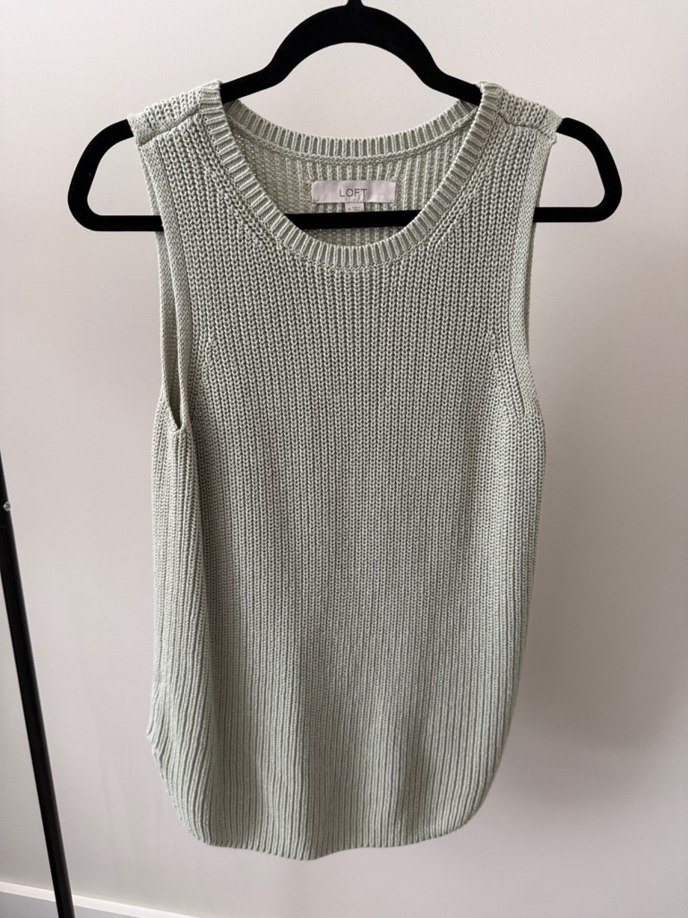 LOFT Soft Mint Green Sleeveless Knit Top